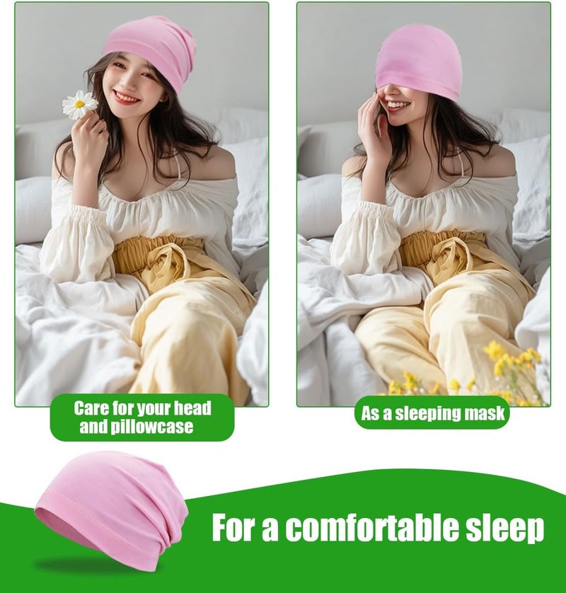 SRLLBBY Lightweight Cotton Beanie, Breathable Thin Sleep Hats, Skull Caps for Running Cycling Hiking Fishing - Image 4